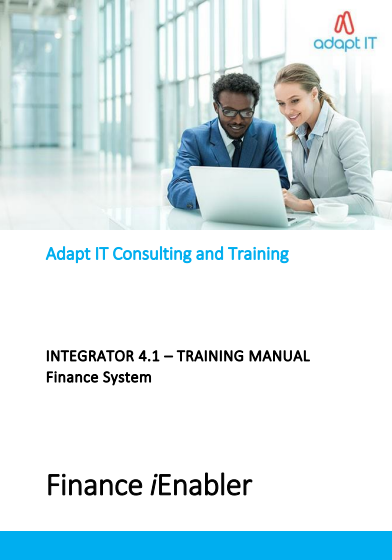 Finance i-Enabler Training Manual PDF download